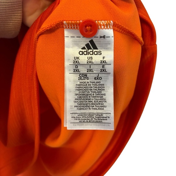 Adidas Men’s University of Miami Canes Orange Polo-Size XXL - Picture 5 of 7